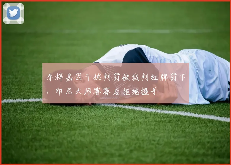 李梓嘉因干扰判罚被裁判红牌罚下,印尼大师赛赛后拒绝握手